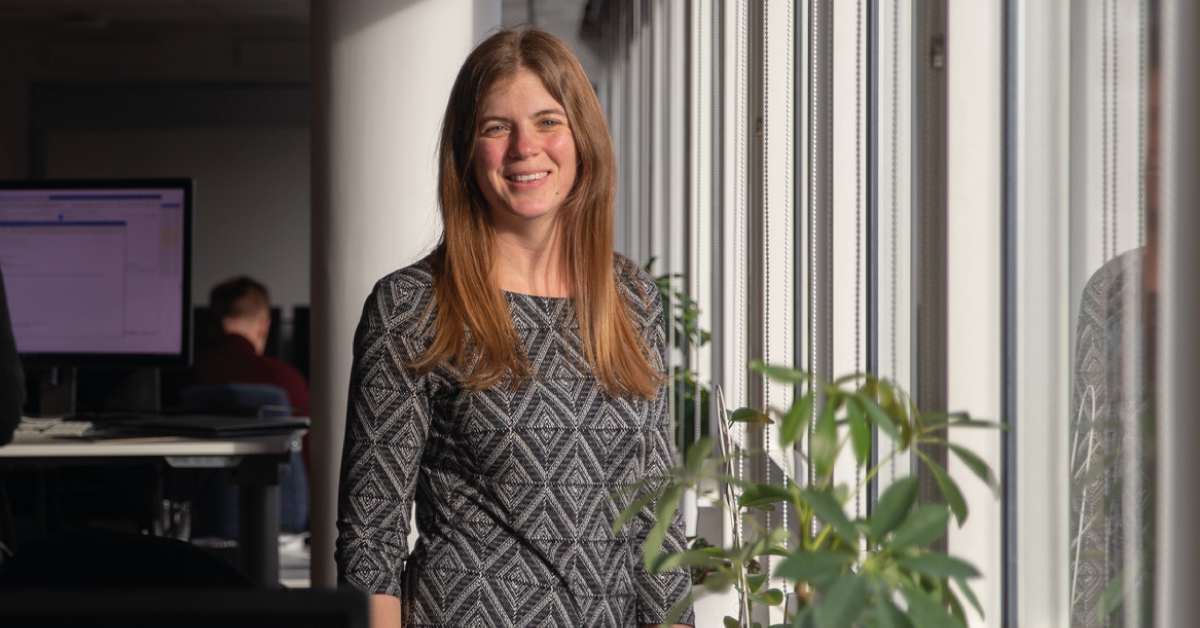Jessica på ageros kontor